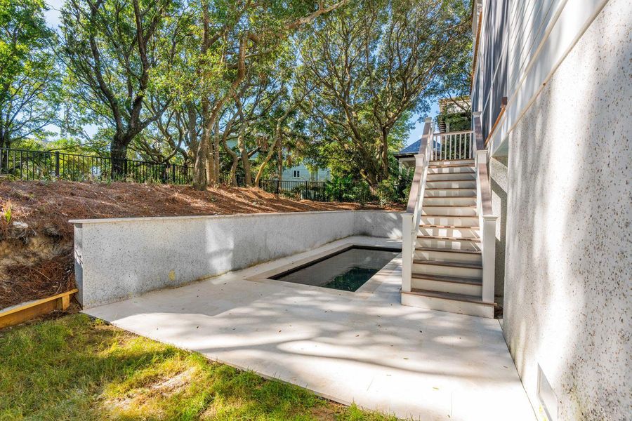 Exterior details and patio area of a home in , Isle Of Palms (Image 3). Exterior details and patio area of a home in , Isle Of Palms (Image 3).