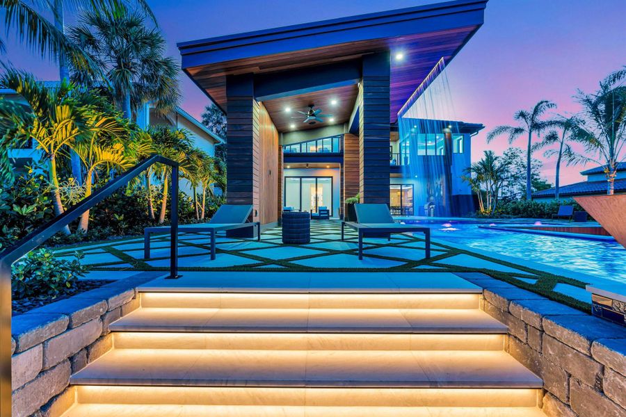 Exterior details and patio area of a home in , Lantana (Image 52).