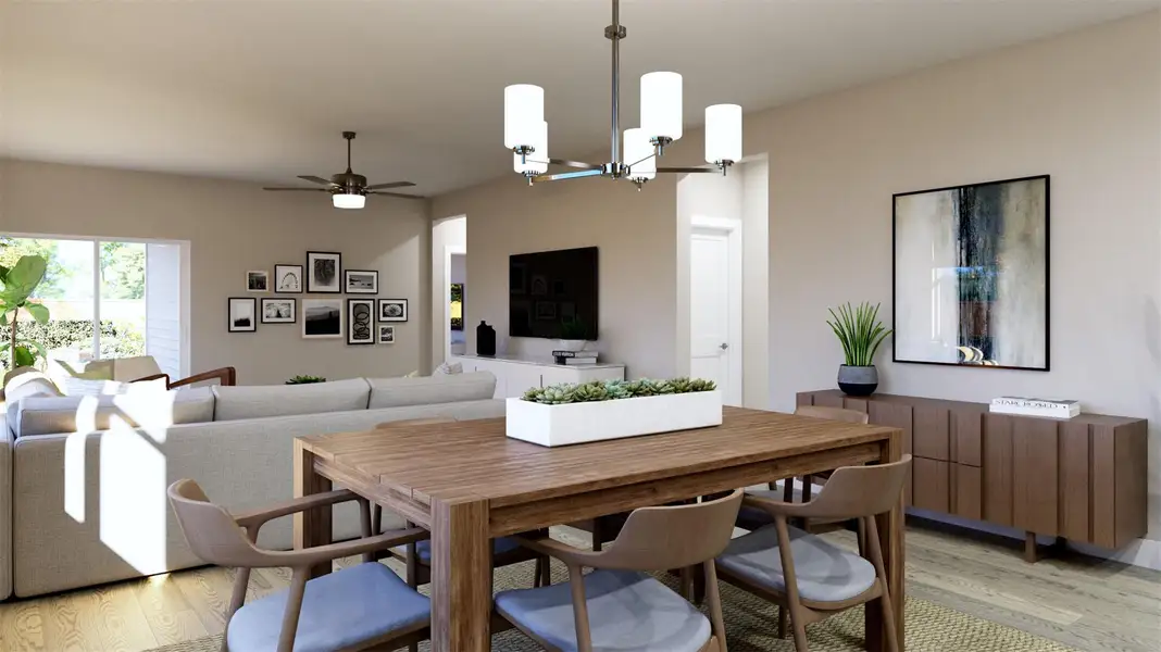 Furnished interior view inside a new home in Lariat, Liberty Hill (Image 5). Furnished interior view inside a new home in Lariat, Liberty Hill (Image 5).