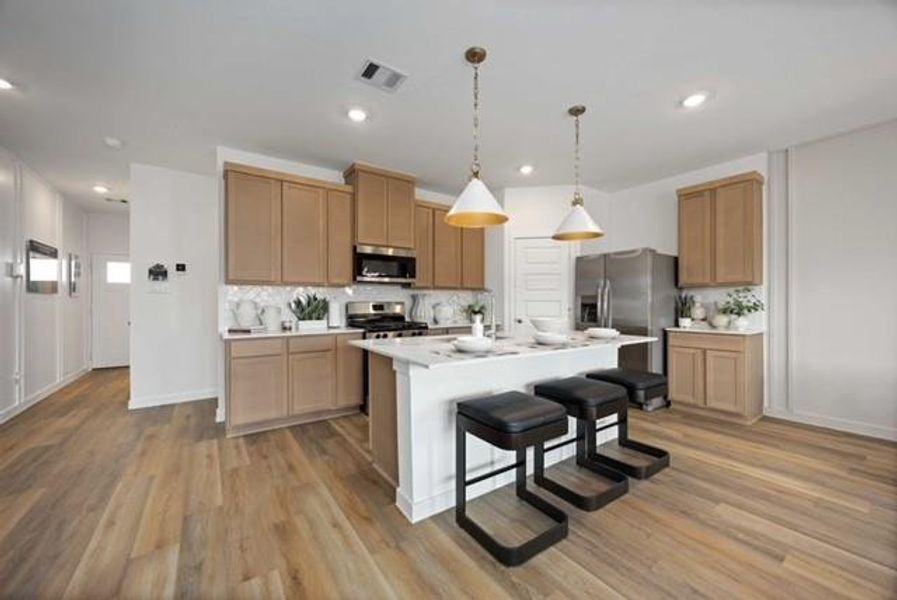 Furnished interior view inside a new home in Grand West, Houston (Image 11).