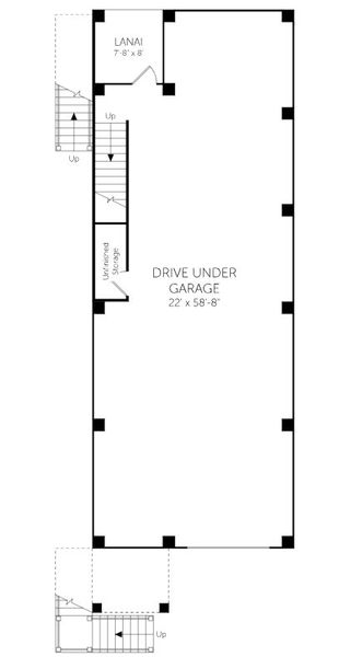 2D floor plan layout for the Jamestown - Single Family Homes by Dream Finders Homes in Heron Preserve, Hanahan, SC (Image 3).
