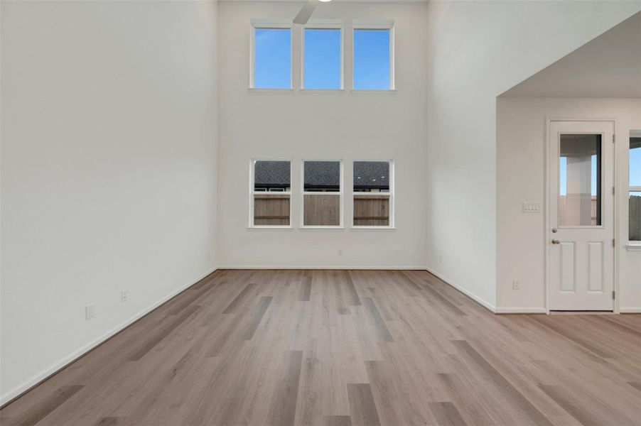 Impressive great room with high ceilings Impressive great room with high ceilings