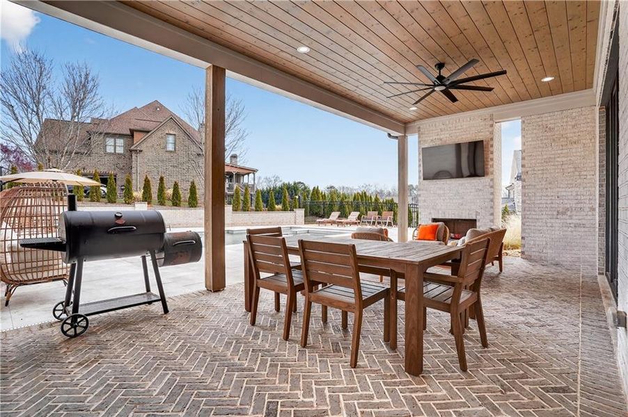 Exterior details and patio area of a home in , Hoschton (Image 32).