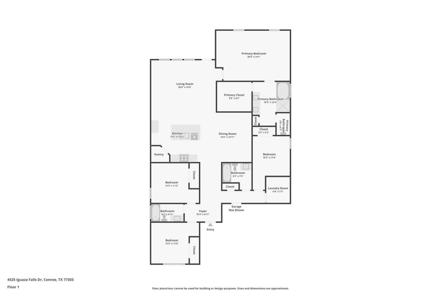 2D floor plan layout of this home in Silverthorne, Conroe, TX (Image 5). 2D floor plan layout of this home in Silverthorne, Conroe, TX (Image 5).