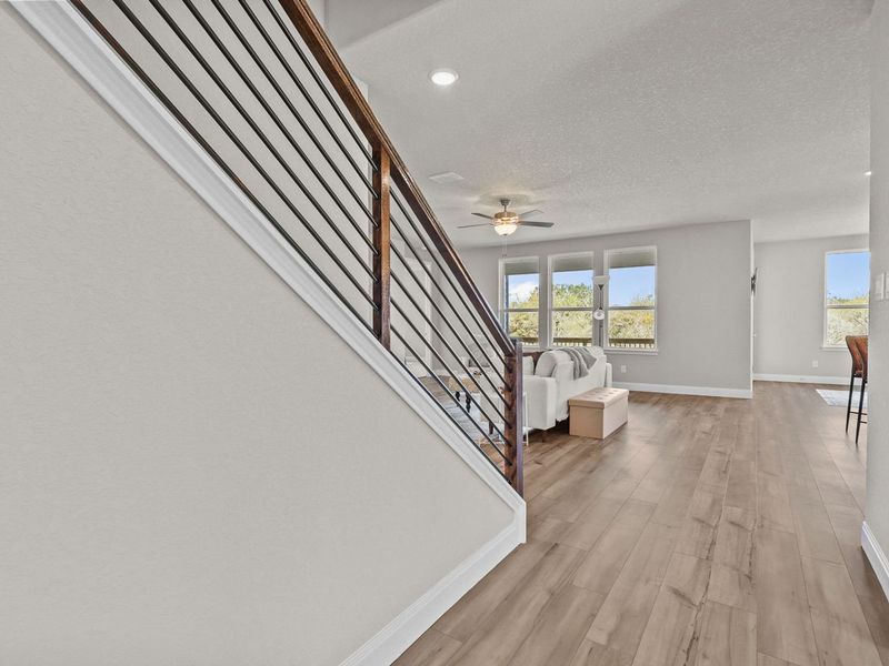 Representative unfurnished interior of a home built from the The Jennings G by Davidson Homes LLC in The Reserve at Potranco Oaks, Castroville (Image 21). Representative unfurnished interior of a home built from the The Jennings G by Davidson Homes LLC in The Reserve at Potranco Oaks, Castroville (Image 21).