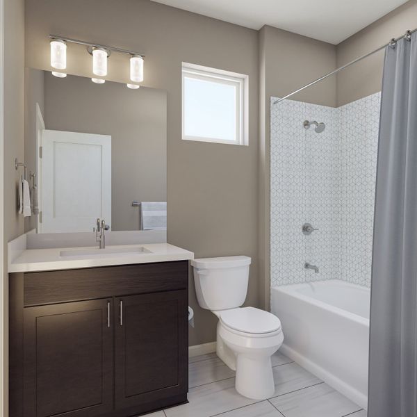 Representative furnished interior of a home built from the 3205 by Tri Pointe Homes in The Aurora Highlands, Aurora (Image 12).