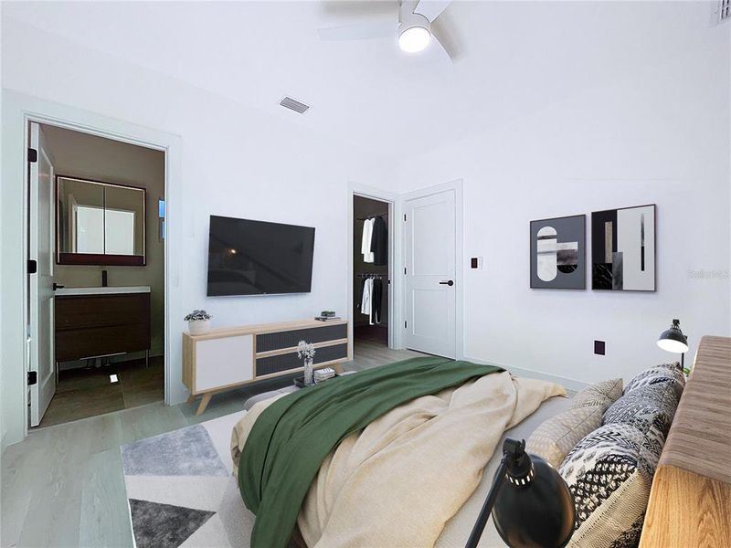 Furnished interior view inside a new home in , St. Petersburg (Image 15).