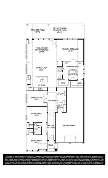 2D floor plan layout of this home in Juniper Springs, Lockhart, TX (Image 2).