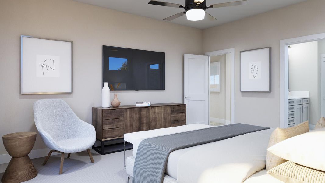 Primary Bedroom | Nancie | Sage Collection – Freedom at Anthem in Kyle, TX by Landsea Homes