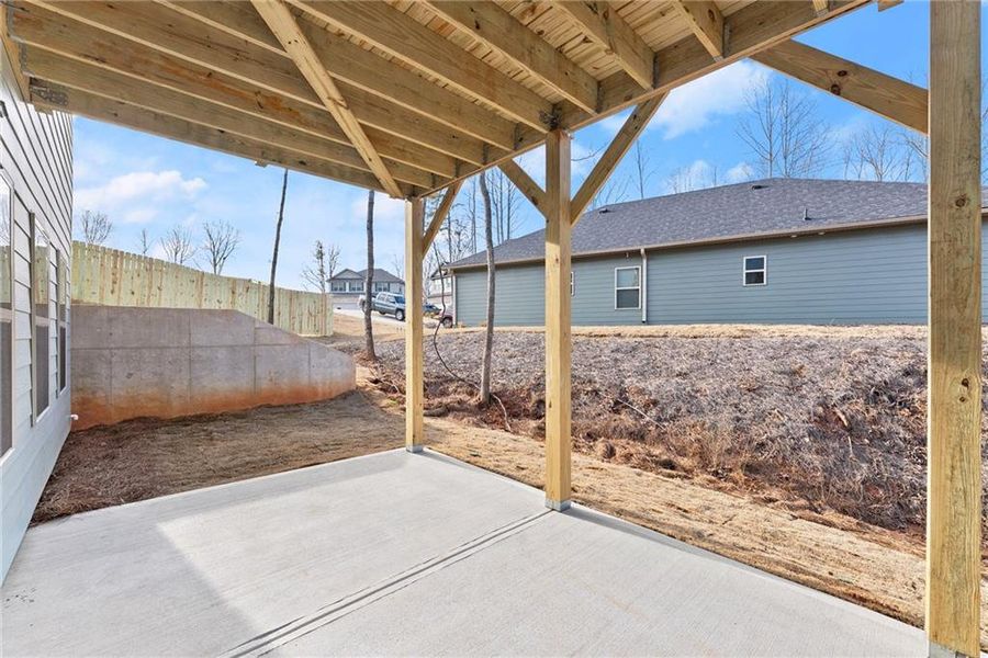 Exterior details and patio area of a home in Magnolia Villas, Cornelia (Image 21).