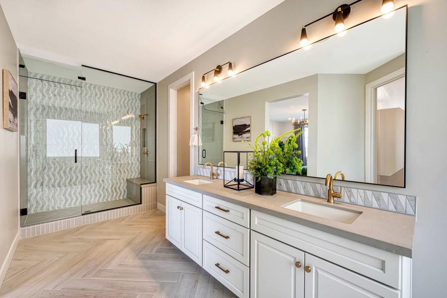 Representative furnished interior of a home built from the Laurel Plan 4002 by Tri Pointe Homes in Waterston Central, Gilbert (Image 11).