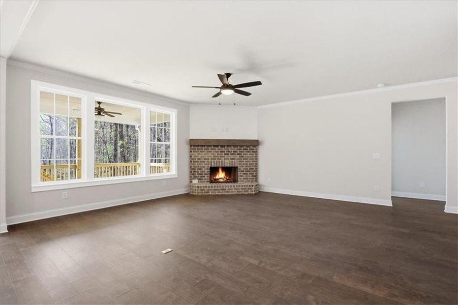 Spacious, unfurnished interior of a new home in Bradley Gin, Monroe (Image 58).