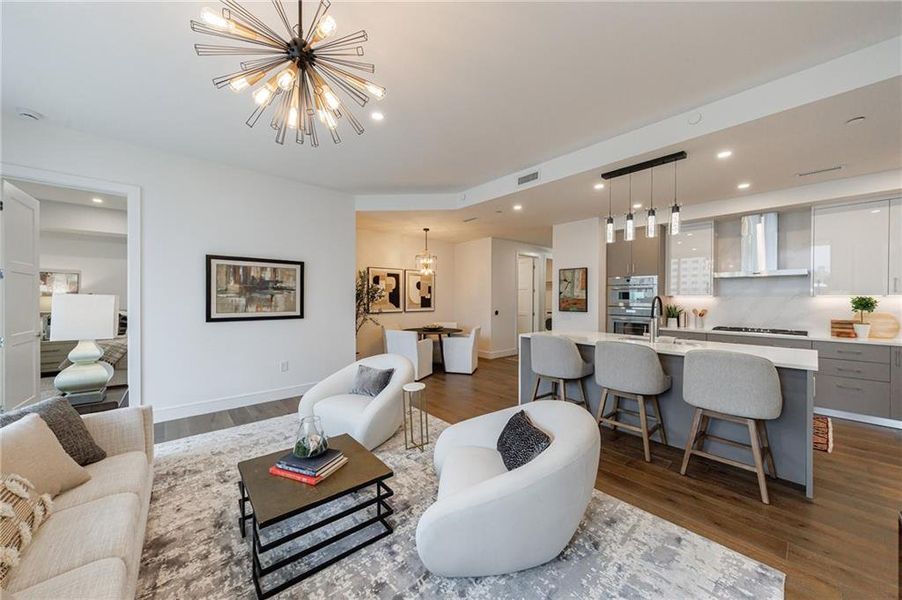 Furnished interior view inside a new home in The Dillon Buckhead, Atlanta (Image 9).