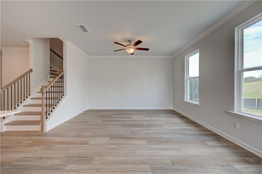 Spacious, unfurnished interior of a new home in Langley Overlook, Loganville (Image 15). Spacious, unfurnished interior of a new home in Langley Overlook, Loganville (Image 15).