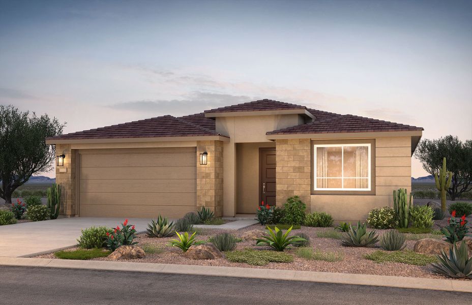 Representative exterior photo of a completed home built from the Haven by Del Webb in Del Webb at Rocking K, Tucson, AZ (Image 15).