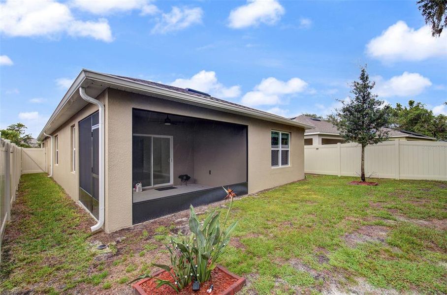 Exterior details and patio area of a home in Cadence at Parc Hill, Orange City (Image 17). Exterior details and patio area of a home in Cadence at Parc Hill, Orange City (Image 17).