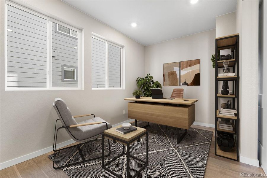 Furnished interior view inside a new home in Portrait at The Canyons, Castle Pines (Image 17).