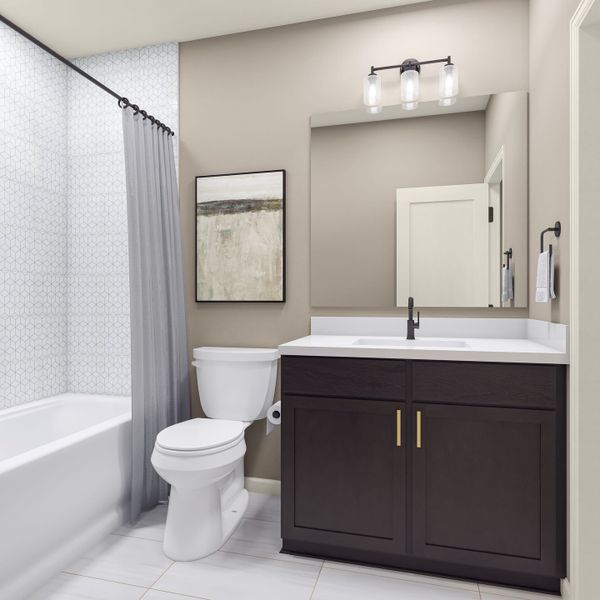 Furnished interior view inside a new home in Reunion, Commerce City (Image 12).