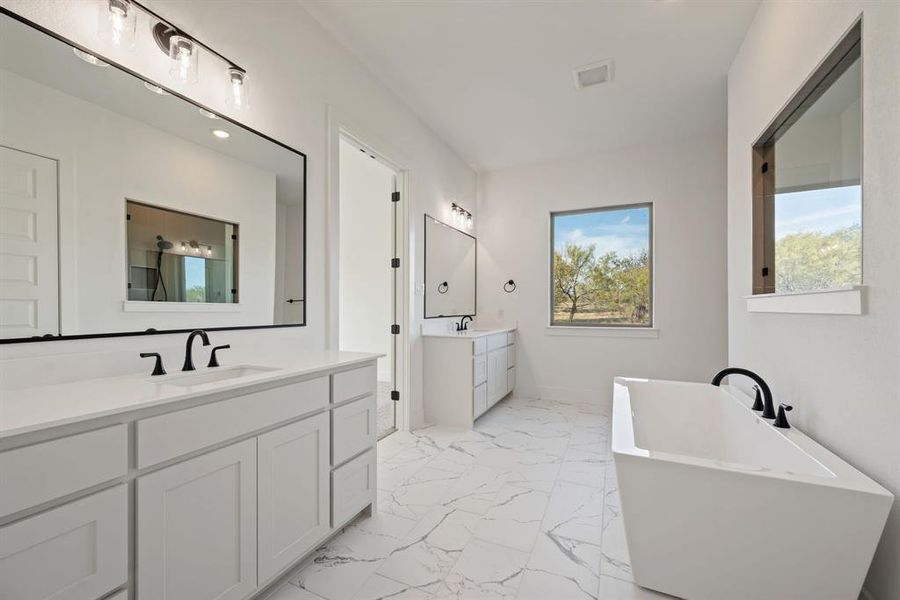 Furnished interior view inside a new home in Rolling Creek Ranch, Aledo (Image 13).
