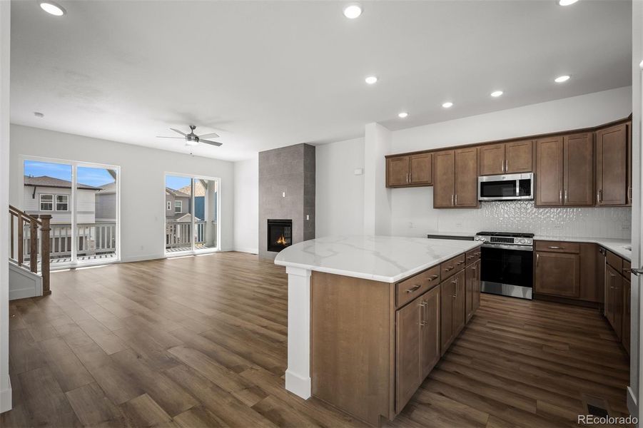 Furnished interior view inside a new home in Trailside at Cottonwood Creek, Colorado Springs (Image 4). Furnished interior view inside a new home in Trailside at Cottonwood Creek, Colorado Springs (Image 4).
