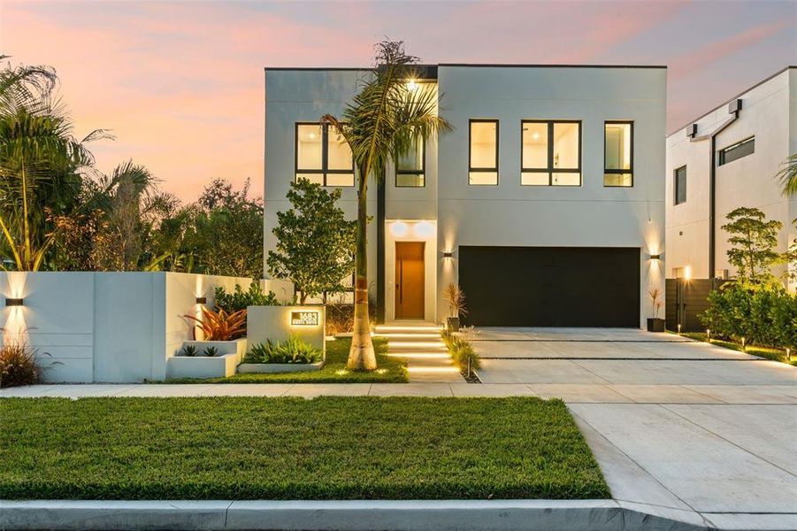 Front exterior of a new home in , Sarasota, FL, highlighting curb appeal (Image 1). Front exterior of a new home in , Sarasota, FL, highlighting curb appeal (Image 1).