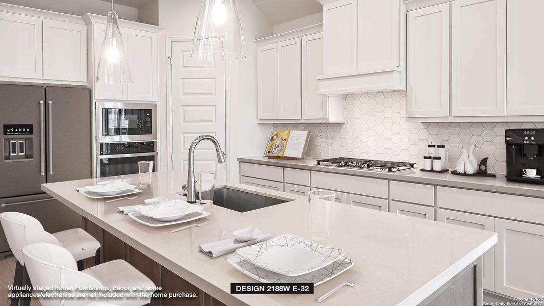 Furnished interior view inside a new home in Homestead 55', Cibolo (Image 7).