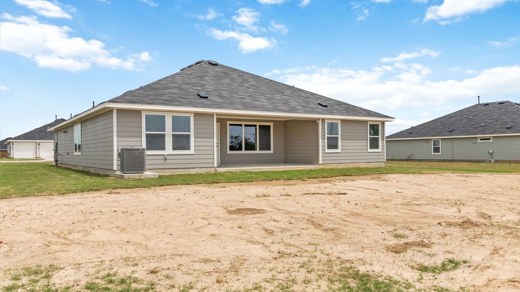 Exterior details and patio area of a home in Railhead, Cedar Creek (Image 17). Exterior details and patio area of a home in Railhead, Cedar Creek (Image 17).