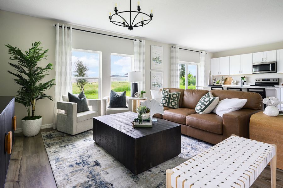 Furnished interior view inside a new home in Crosswinds, Haines City (Image 14).