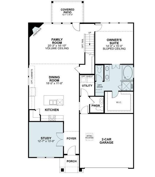 2D floor plan layout of this home in Sorella, Tomball, TX (Image 4). 2D floor plan layout of this home in Sorella, Tomball, TX (Image 4).
