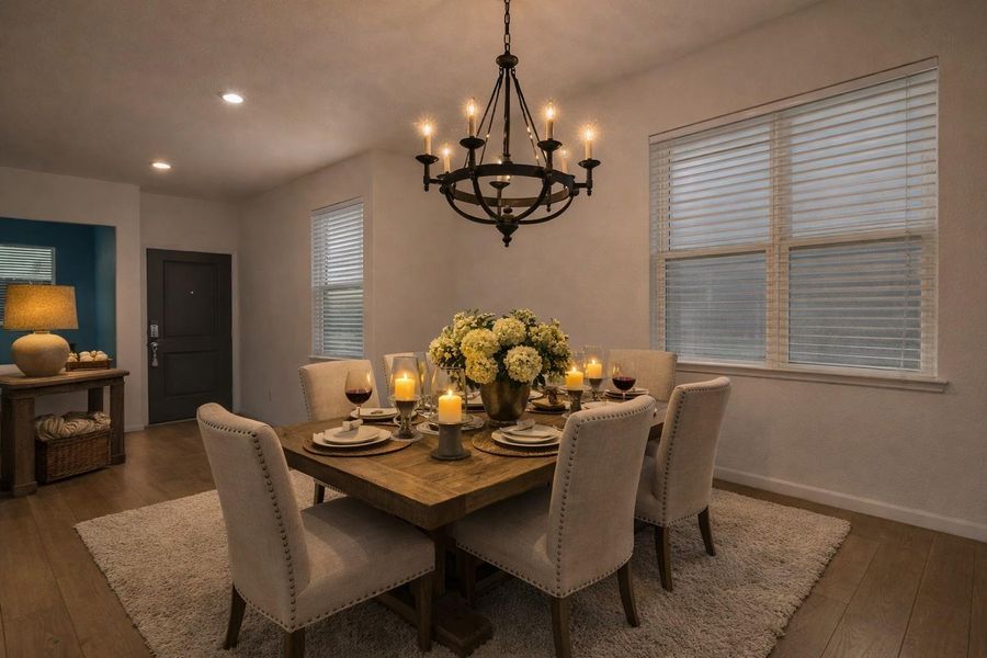 AI staged version of dining area