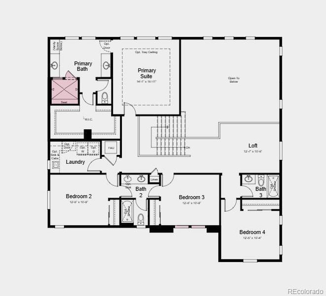 Additional highlights include: unfinished basement with plumbing rough-in, 8'x12' sliding glass door from great room to covered outdoor living, 8' doors on second level, enlarged shower at primary bath, additional sink in upstairs secondary bath, craftsman railing and spindles at stairs, white quartz countertops and white cabinets throughout.