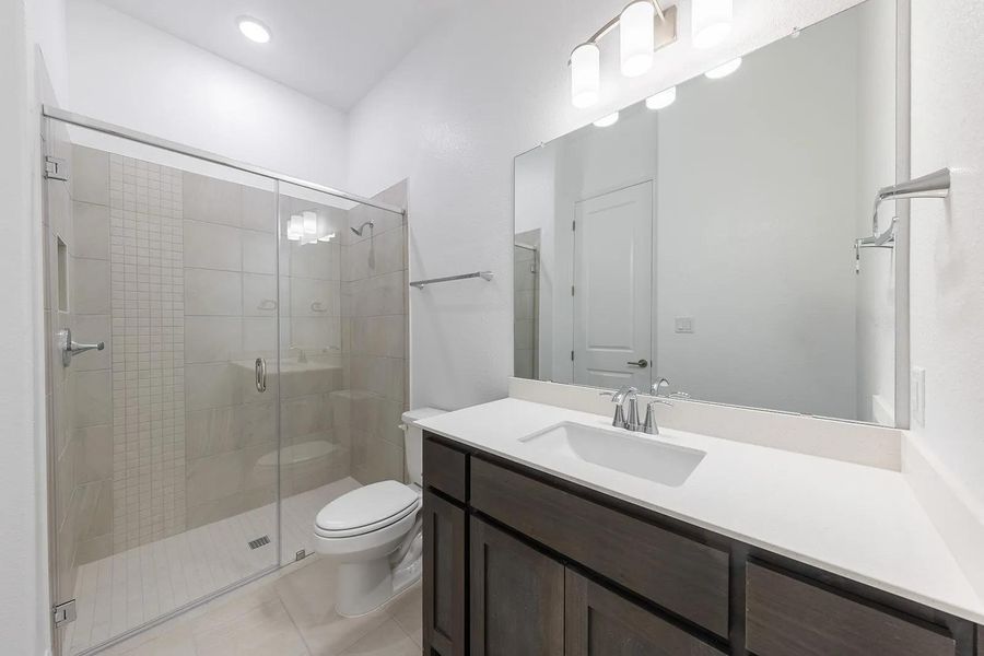 Furnished interior view inside a new home in Wolf Ranch West Bend - 60', Georgetown (Image 10).