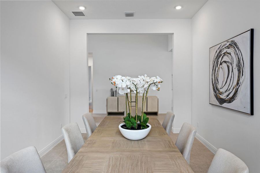 Furnished interior view inside a new home in Cresswind Palm Beach at Westlake, The Acreage (Image 42).