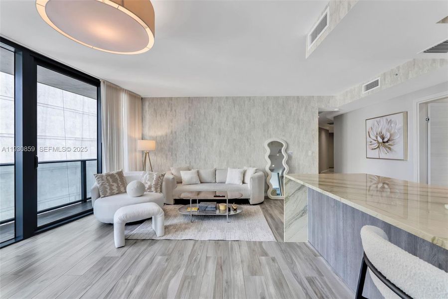 Furnished interior view inside a new home in , Miami (Image 15). Furnished interior view inside a new home in , Miami (Image 15).