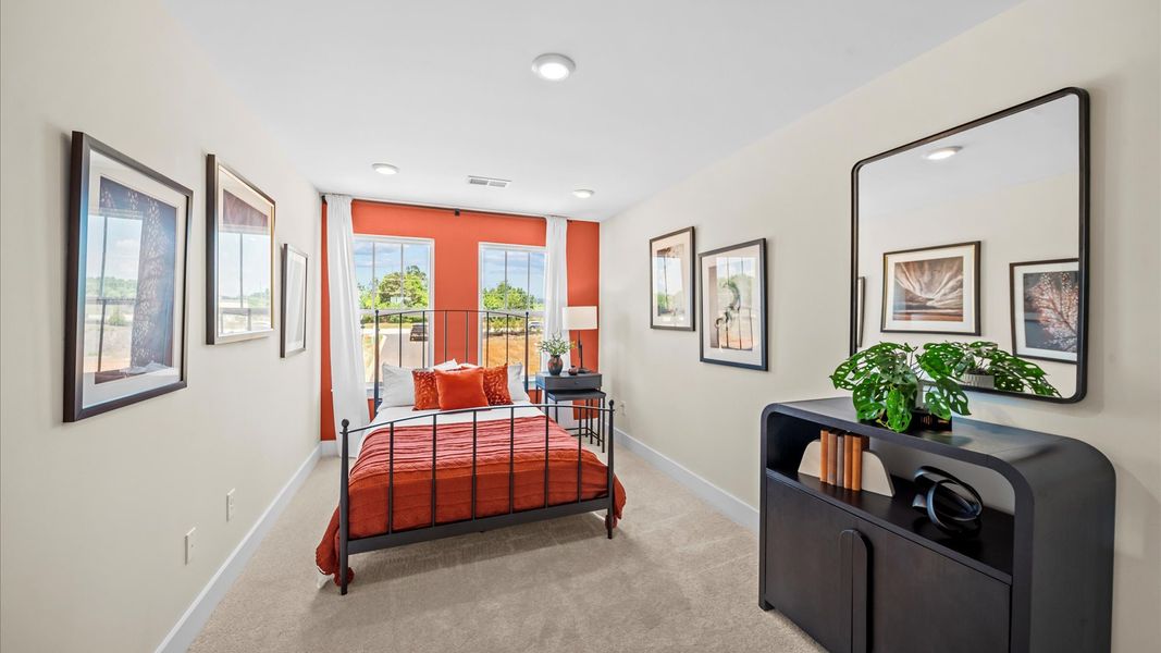 Representative furnished interior of a home built from the Corner Litchfield by DRB Homes in Gresham Station, Simpsonville (Image 14).
