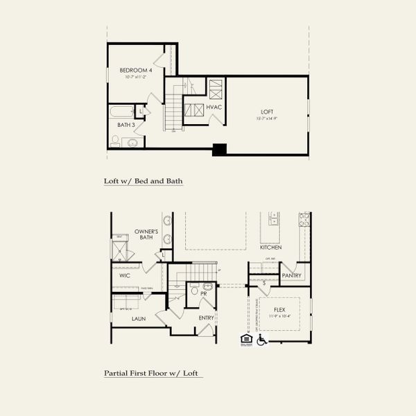 2D floor plan layout for the Prestige by Pulte Homes in Kinsdale, Lancaster, SC (Image 27). 2D floor plan layout for the Prestige by Pulte Homes in Kinsdale, Lancaster, SC (Image 27).