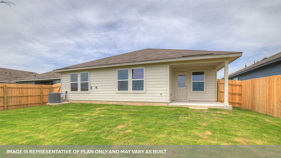 Exterior details and patio area of a home in Swenson Heights, Seguin (Image 3).