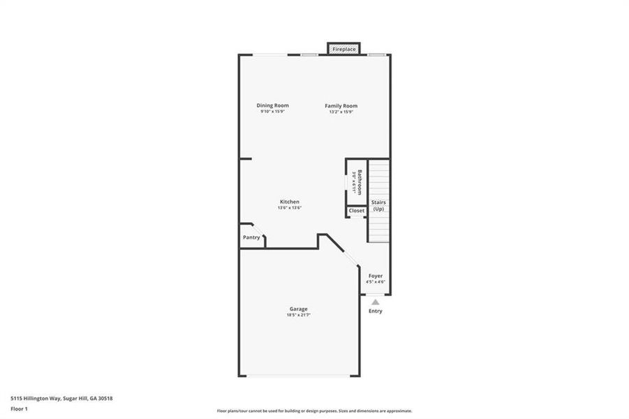 2D floor plan layout of this home in , Sugar Hill, GA (Image 6).