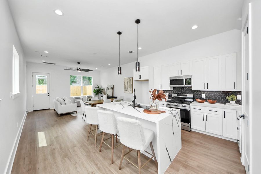 Furnished interior view inside a new home in , Houston (Image 1).
