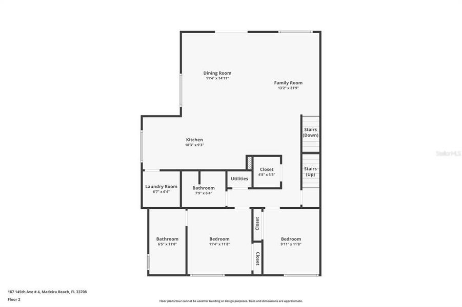 2D floor plan layout of this home in , St. Petersburg, FL (Image 7).