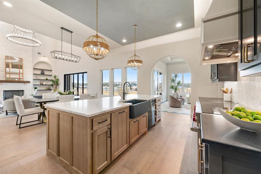 Furnished interior view inside a new home in , Pelican Bay (Image 25).