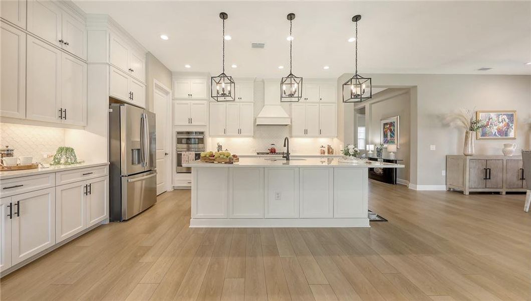 Huge Island and Cabinets stacked to ceiling (36"x18") uppers