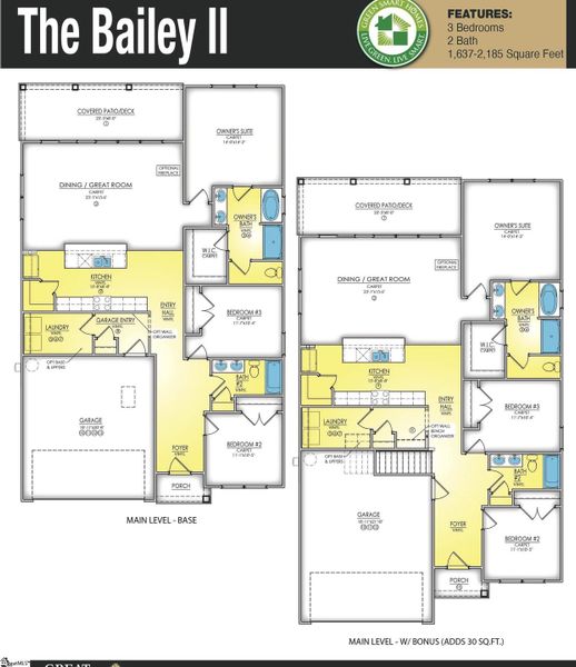 2D floor plan layout of this home in Shiloh Trail, Wellford, SC (Image 2). 2D floor plan layout of this home in Shiloh Trail, Wellford, SC (Image 2).