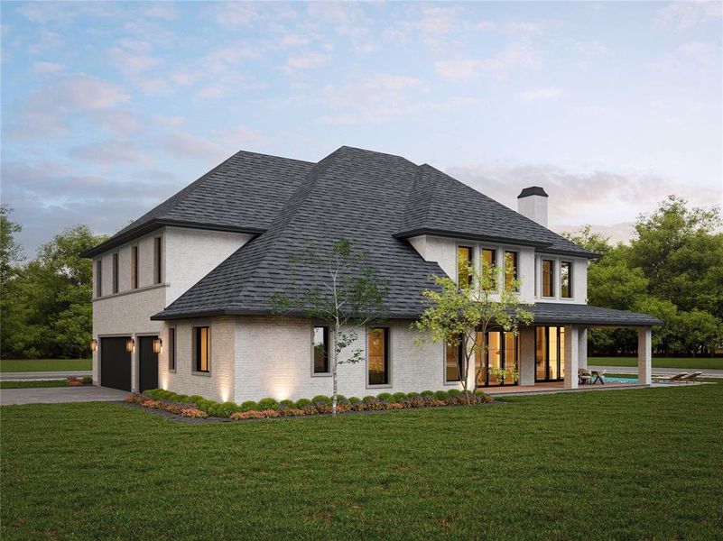 Front exterior of a new home in , Southlake, TX, highlighting curb appeal (Image 7).