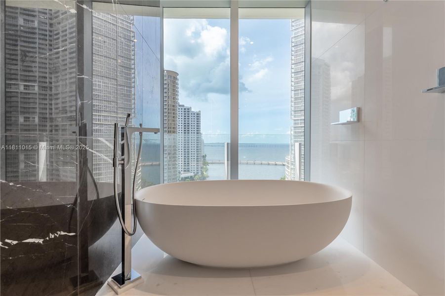 Furnished interior view inside a new home in Aston Martin Residences, Miami (Image 9).