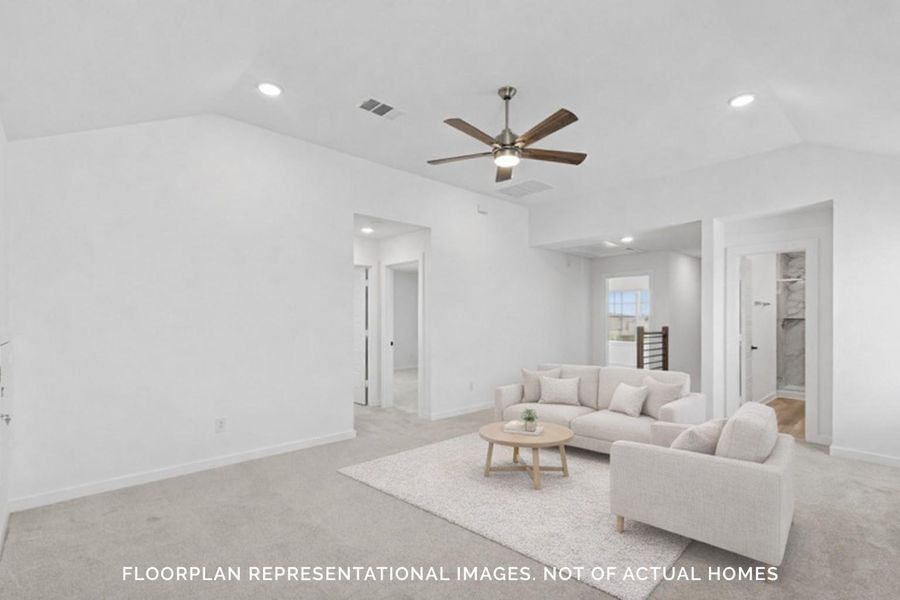 Furnished interior view inside a new home in Marvida, Cypress (Image 8).
