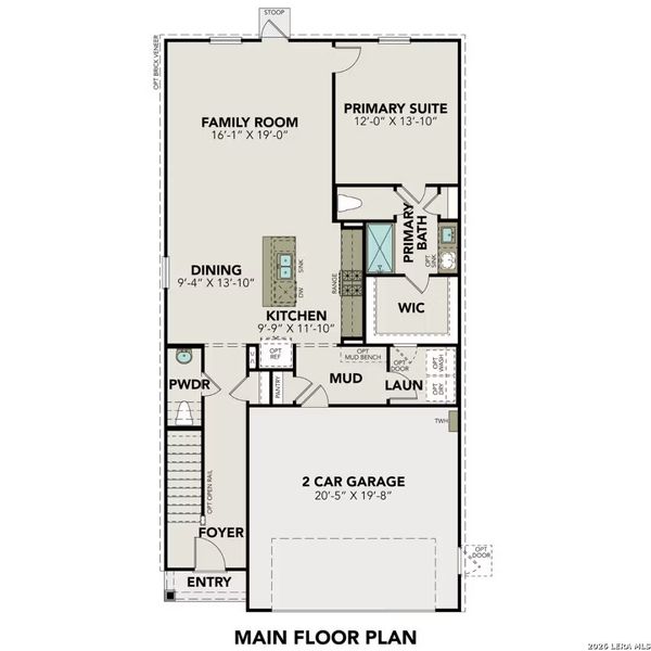 2D floor plan layout of this home in Applewhite Meadows, San Antonio, TX (Image 5).