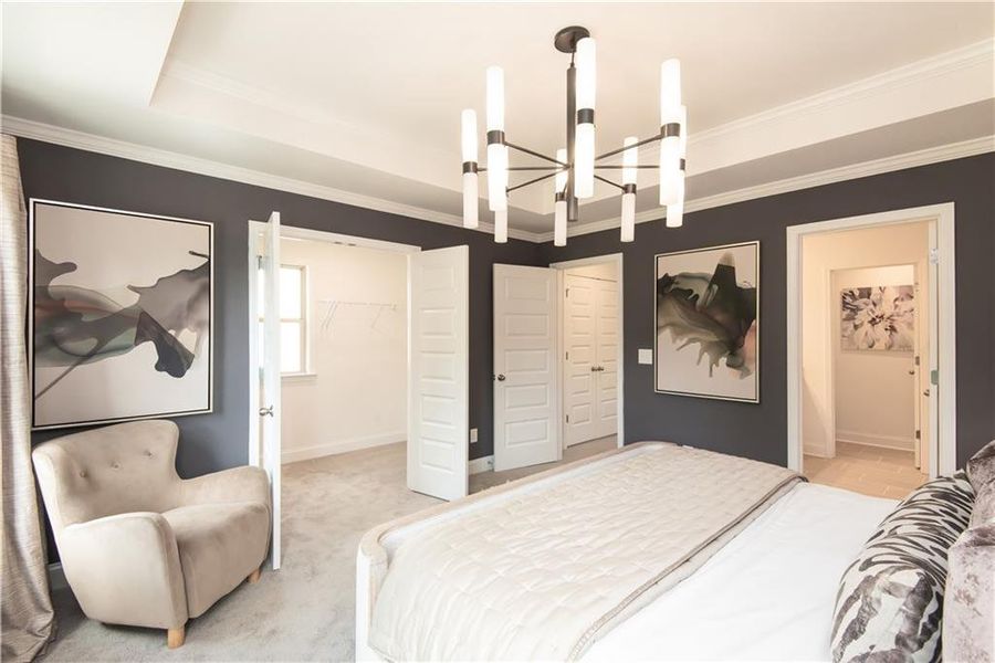 Furnished interior view inside a new home in Towns at Enclave, Lawrenceville (Image 15). Furnished interior view inside a new home in Towns at Enclave, Lawrenceville (Image 15).