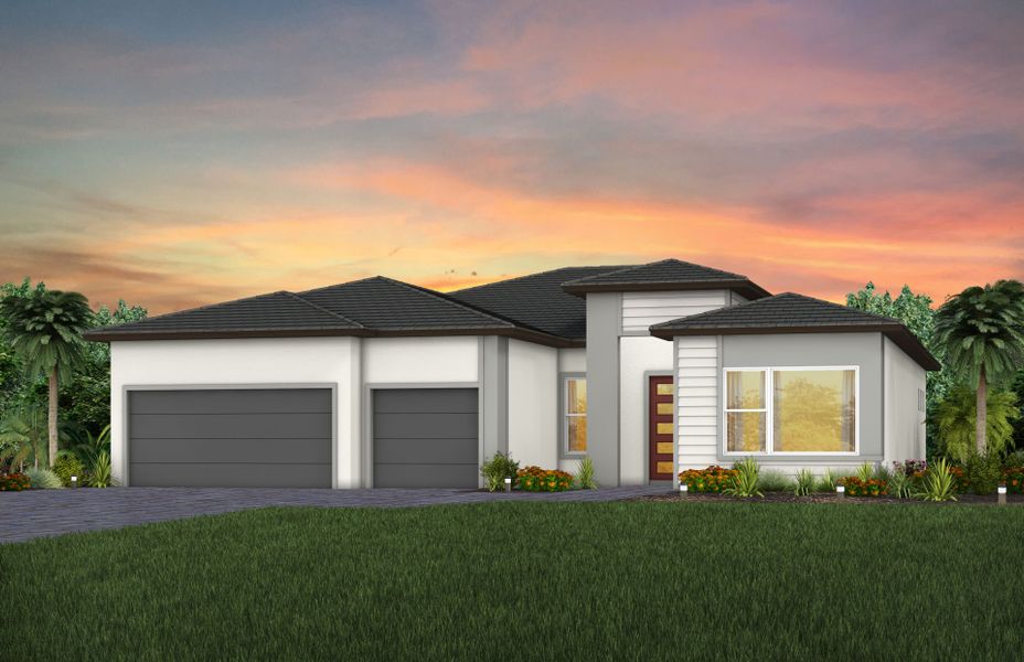 Representative exterior photo of a completed home built from the Stellar by Del Webb in Del Webb Explore North River Ranch, Parrish, FL (Image 20). Representative exterior photo of a completed home built from the Stellar by Del Webb in Del Webb Explore North River Ranch, Parrish, FL (Image 20).