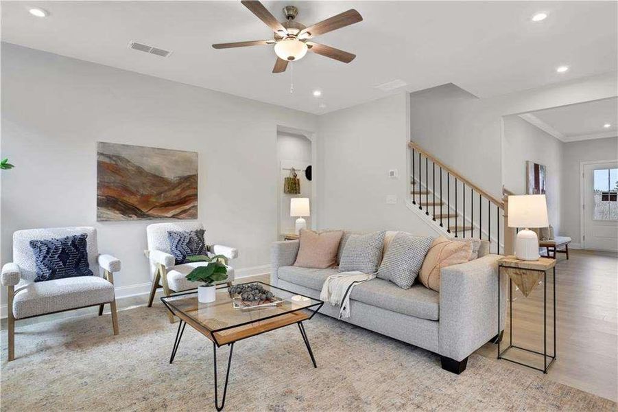 Furnished interior view inside a new home in The Paddocks at Doc Hughes, Buford (Image 18).